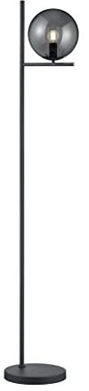 lightling Stehleuchte Paula, anthrazit matt metall, Rauchglas, exkl. 1 x E14 max. 28 Watt, Durchmesser: 25 cm, Höhe: 150 cm