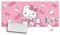 Cartoon Kitty Gaming Mouse Pad Kitty Mouse Mat with Stitched Non-Slip Rubber Base Table Decorations Mat for Fans-08