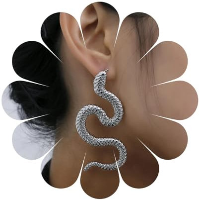 Aneneiceera Boho Schlangenohrringe Silber Schlangenohrringe Crawler Gothic Ohrstecker Ohrringe Personifizierte Ohrringe Vintage Ohrringe Hochzeitsschmuck Für Frauen Und Teenager Mädchen