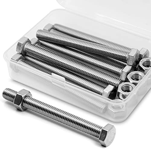 M8 x 100 mm 8 tornillos hexagonales en 304 acero inoxidable de esquina exterior tornillo hexagonal, tornillos y tuercas de maleficio conjunto