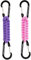 BRAVESHINE Karabiner Schlüsselanhänger Karabinerhaken mit Band, Carabiner Schlüsselanhänger Schlüsselband kurz mit Karabiner für Kinder Männer Frauen (1 Pink 1 Lila)