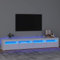 DJEKA TV Schrank LED 240cm Lowboard Fernsehschrank Bank Möbel Sideboard für Wohnzimmer Schlafzimmer - Weiß - 240x35x40 cm