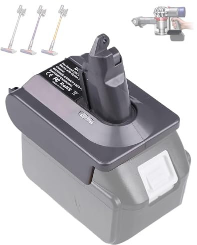 TPDL pour Adaptateur de Batterie V6 pour Batterie au Lithium Makita 18V vers pour convertisseur d'aspirateur à Main Dyson V6 Animal Fluffy Motorhead