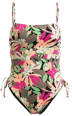 Roxy Printed Beach Classics - Cross Back One-Piece Swimsuit for Women - Hinten überkreuzter Badeanzug - Frauen - S - Schwarz.
