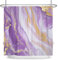 ASDCXZ Tenda da doccia in marmo, viola, 180 x 200 cm, moderna, astratta, viola, bianco, oro, colorato, effetto marmo, tessuto lavabile, tenda da doccia in poliestere, impermeabile, per vasca da bagno
