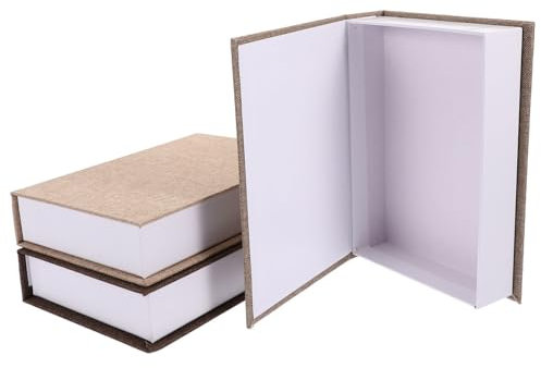Cabilock 3pièces Boîte De Rangement Décorative Faux Pour Bureau Et Maison Accessoire Élégant Couleurs Tactiles