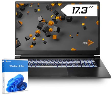 dcl24 Gaming Notebook 17.3 Zoll FullHD 144Hz - Intel i5 13500H, RTX4050 6GB, 16GB RAM DDR4, 500GB SSD, Gamer Laptop mit 12x4.7 GHz, Windows 11 Pro, QWERTZ Tastatur [19838]