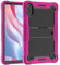 CasurvivePro Custodia per tablet iPad Air 13 (2024) 13 pollici, cover con supporto integrato per custodia ibrida resistente agli urti (nero + rosa)