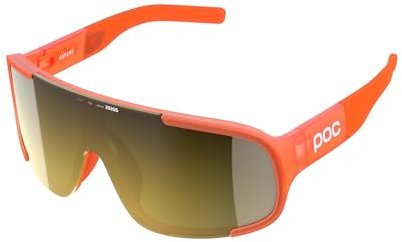 POC Unisex-Adult Aspire Sonnenbrille, Fluo. Orange Translucent/Clarity Road/Partly Sunny Gold, One Size