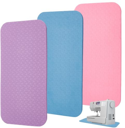 NBEADS 3 Stück 3 Farbe Nähmaschinen-Pedalmatte, Nähmaschinen-Dämpfungsmatte Nähmaschinen-Fußpedalmatte für Reduzierung von Vibrationsbewegungen und Rutschen, 33.9x17cm