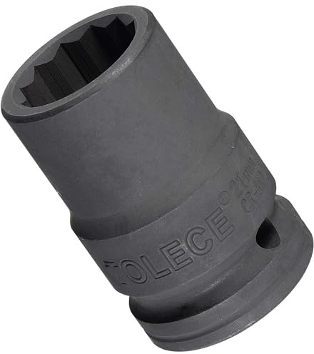 TA-VIGOR 12-Kant-Stecknuss, 3/4-Zoll-Antrieb, 21 mm, metrische Spindel-Achsenmutter-Steckschlüssel, langlebiger CR-MO-Stahl, 56 mm Länge, Stecknuss für Autoreparatur, einfache Entfernung