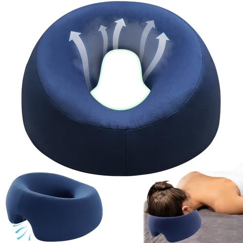 TZEKING Massage-Gesichtswiegenkissen,Massagekissen Kopf Loch,U-förmiges Massage Gesichtskissen,Massage Kopfstütze für Bett,Gesichtskissen Bauchlage für Spa Salon,Schulen,Büros
