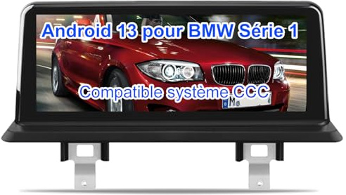 AWESAFE Autoradio Android 13 pour BMW Série 1 E81 E82 E87 E88 (2004-2008), 10.25 Tactile, 4Go+64Go, CarPlay/Android Auto sans Fil, Bluetooth, WiFi, 4G, Compatible système CCC