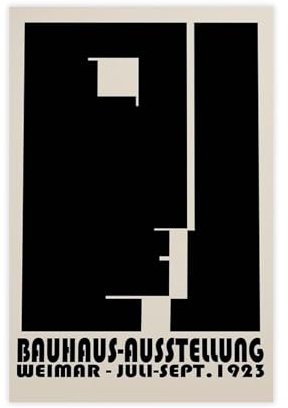 WEGAGTTT Bauhaus-Ausstellungsposter 1923_, geometrisches Leinwand-Poster, Schlafzimmer, Dekoration, Landschaft, Büro, Raumdekoration, Geschenk, 40 x 60 cm
