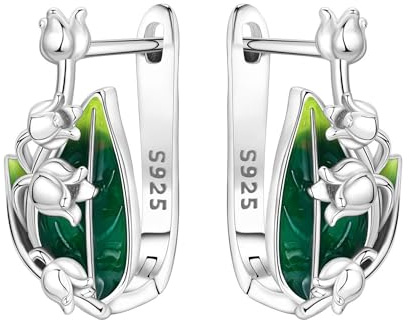 MISEFF Sterling Silber Ohrringe für Damen Hypoallergen, 925er Silber Creolen, minimalistische Ohrringe für den Alltag für Damen