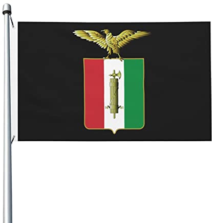 Bandera Pirata Escudo De Armas De La República Social Italiana Lavable Estandarte De Césped Con Ojales Banderas Para Pared Balcón Hogar 3X5 Ft