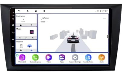 Radio Macchina Touch Screen per Volkswagen VW Golf 6 MK6 GTI R 2008-2012 Car Radio con Bluetooth Vivavoce, con Hd Touch Screen Supporta Navigazione, Bluetooth, 8 Nucleo 4G+64G
