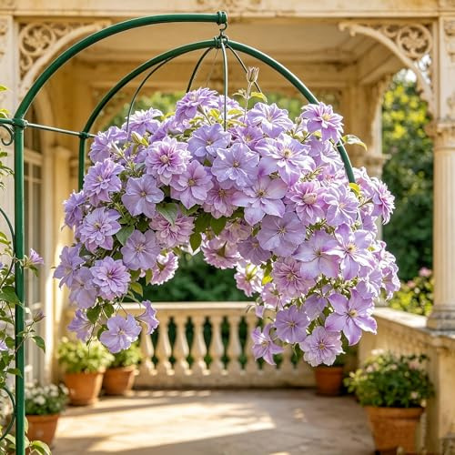 Kletternde Clematis – Winterharte Kletterpflanze, Ideal für Gartenzaun, Beet & Fassade Dekoration-8zwiebeln-g