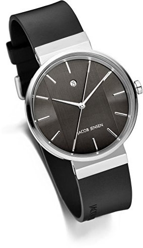 JACOB JENSEN Unisex-Armbanduhr Analog Quarz Kautschuk JACOB JENSEN NEW SERIES NO. 738