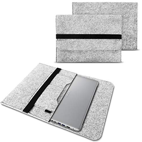 NAUC Notebook Tasche kompatibel mit Acer Swift 1 2 3 5 7 14 Zoll Hülle Filz Sleeve Case Schutzhülle Cover, Farben:Hell Grau