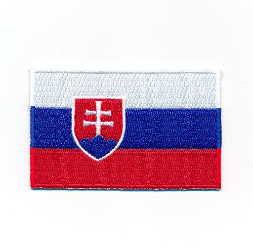hegibaer 60 x 35 mm Slowakei Flagge Bratislava Flag Sport Aufnäher Aufbügler Patch 1014 B