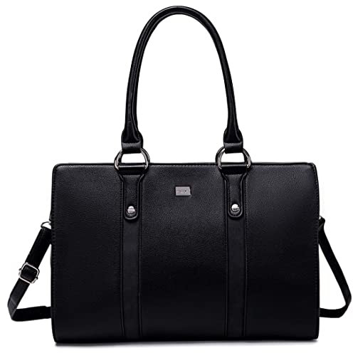 David Jones - Sac à Main Femme - Fille Cours Travail Business Multicolore XL - Anse Longue Cuir PU - Porte-Document - Noir