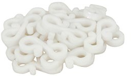 Ex-Pro® Mini Gutter Hooks Clips Outdoor Christmas Xmas Icicle Fairy Lights Plastic White- Pack of 144