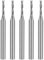 sourcing map 5 STÜCKE 1/8Schaft 1,5mm x 8mm Hartmetall Flachspindelfräser CNC Fräser de