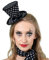 PAPSTAR Mini-Zylinder Pierrot, Schwarz-Weiß Gepunktet, One-Size-Fits-Most, Schwarz-Weiß, Gepunktet, Polyester, Retro, Zylinder, Kostüm, Kniehoch, Partys, Costume Events