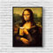 fdgdfgd Klassische Kunst Mona Lisa Trinken Bier Dekoration Malerei lustige Charakter Schlafzimmer Dekoration Foto Wand Leinwand