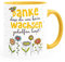 SpecialMe® Tasse Danke dass du uns beim Wachsen geholfen hast Geschenk Erzieherin Tagesmutter Abschiedsgeschenk Kita gelb inner-gelb Keramik-Tasse
