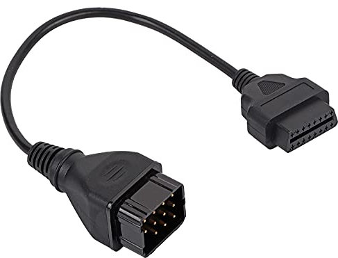 Teror Adaptateur de Diagnostic, câble de Diagnostic connecteur OBD2 Adaptateur 12 Broches à 16 Broches Accessoires de Voiture Extension pour Ren-Ault