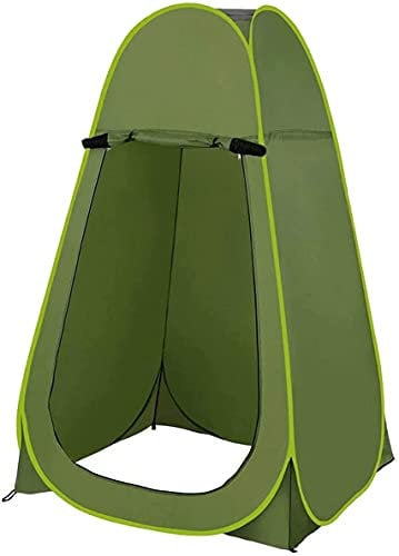 ebuyerfix Shower Privacy Toilet Tent Beach Portable Changing Dressing Camping Pop Up Tents Room, Foldable Rain Shelter Water Proof UV Shower Lightweight & Sturdy, with Carrying Bag Army Green