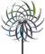 Moulin À Vent Metal,Décoration Enfichable Rotative Double Couche, Eolienne De Jardin,Moulin A Vent Jardin Exterieur Iron Windmill, Willow Leaves Windmill pour Jardin Moulin A Vent Jardin Exterieur