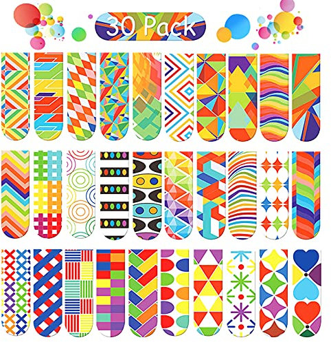 30 Stück Lesezeichen Magnetisch,Magnetische Lesezeichen Leseminis,Magnetische Lesezeichen kinder,Magnetic Bookmarks,Magnetisch Lesezeichen,Magnetic Markings,Magnetische Optische Lesezeichen(Farbe)