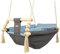 Babyschaukel Kleinkindschaukel Babyliegeschaukel Stoffschaukel Babywippe Wiege (Muster: grau, hellblau)
