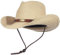 EOZY Straw Cowboy Hats for Men Womens Summer Cowgirl Hat Western Straw Sun Hat for Beach Outdoor Windproof Beige