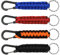 duisoad 4 Pièces Paracorde Porte-clés Mousqueton Tressé Paracorde Tressée avec Porte-clés Outils de Camping en Plein Air