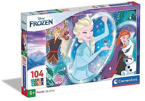 Clementoni - 25737 - Supercolor Puzzle Disney Frozen 2 - Puzzle Mit 104 Teile - Puzzle Für Kinder Ab 6 Jahren, Made In Italy