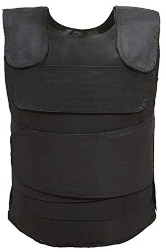 Safety Protective Vest, Bulletproof Board Three-level Bulletproof (anti-79 Lead Bomb) Tactical Vest, Black Adjustable, Invisible Body Armor