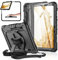 Custodia per tablet Samsung Galaxy Tab S8/S7 11 5G 2022/2020, [con pellicola protettiva in vetro temperato] Custodia protettiva integrale BASE MALL con cavalletto girevole a 360°, tracolla e supporto