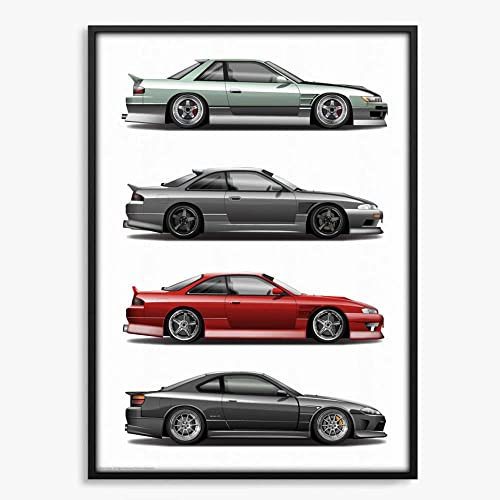 Leinwanddruck Supra Car Poster Supra Sport Car GTR Ae86 Gemälde Wandkunst Dekoration Bar Raumdekor Leinwand Poster Geschenk,50X70Cm Ohne Rahmen