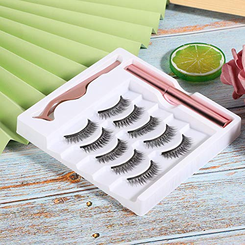 Falsche WimpernKleber, Magnet Falsche Wimpern Magnetischer Flüssiger Eyeliner Pinzette Wimpern Make-up-Werkzeug-Set