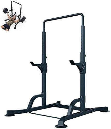 Hantel-Squat-Racks, verstellbare Langhantelablage, Power-Tower-Station, verstellbare Klimmzug-Squat-Rack, Hantel-Free-Bankdrücken, tragbare Hantelablage für Ganzkörpertraining im Innenbereich und zu