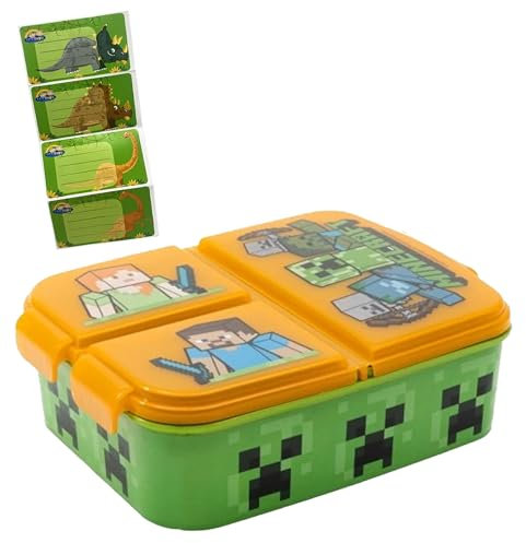 ICE TOYS porta merenda scuola con personaggi a 3 compartimenti (Minicraft)