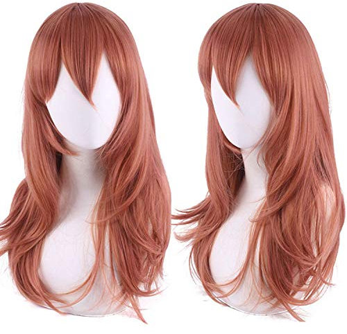 Halloween Fashion Christmas Party Dress Up Wig Cosplay Fake Generator Saw Man Chain Saw Man Angel Devil Dark Orange Anti-Warping 50 cm