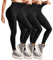 Leafigure 3er Pack Leggings Damen High Waist Leggins Schwarz Blickdicht für Sport Yoga Gym