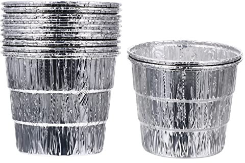 BESPORTBLE 12 Piezas Revestimiento de Tambor Mini Cubo galvanizado revestimientos de Cubos de Grasa por Goteo Parrilla revestimientos para Barbacoa Revestimiento de Grasa para Barbacoa Horno