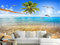 Schöner Meerblick Netter Delphin Fototapete Tapete 3D TV Hintergrundpapier Wanddekoration fototapete 3d Tapete effekt Vlies wandbild Schlafzimmer-150cm×105cm