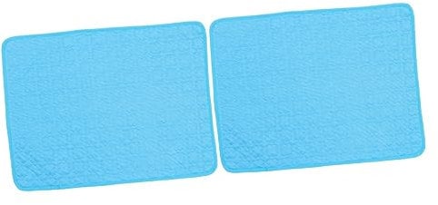 Kisangel 2pcs Washable Cooling Mat for Pets Ice Silk Cooling Pad for Dogs Cats Breathable Pet Crate Mat for Hot Weather